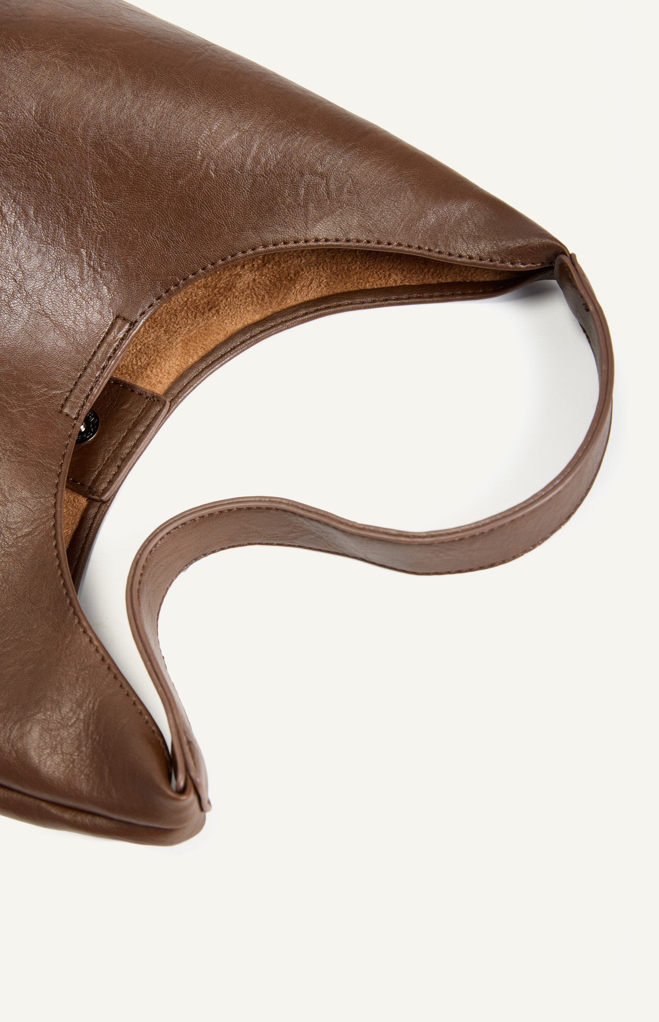 Espresso Vegan Leather Bag With Matching Removable Pouch