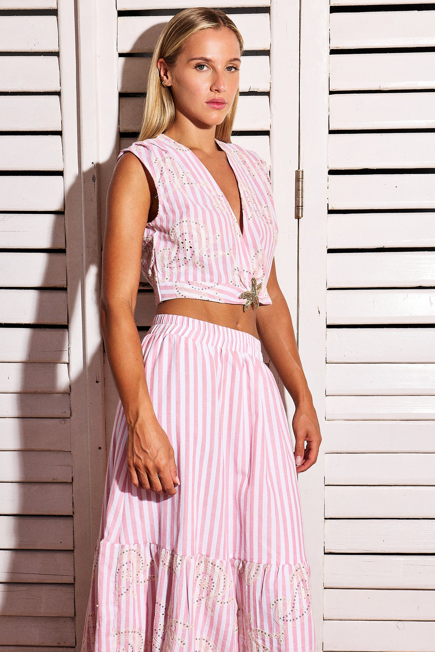 Pink Paradise Skirt Set