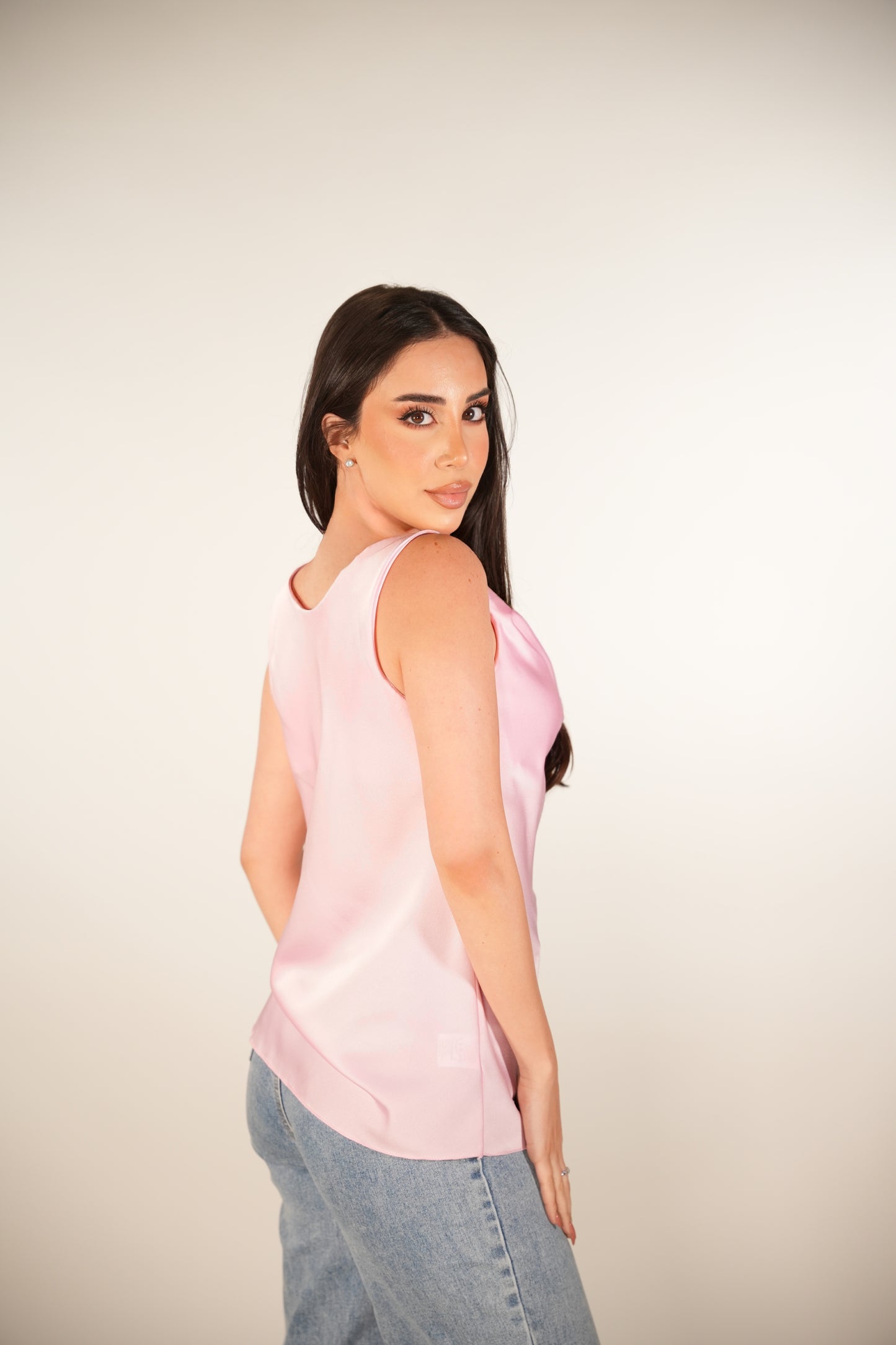 Blush Satin Top